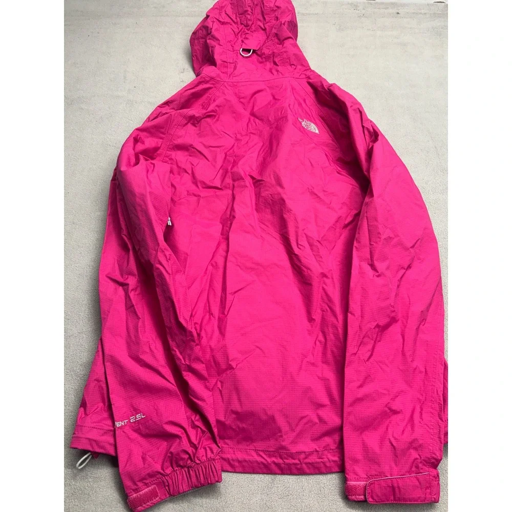 The North Face HyVent 2.5L Pink Rain Jacket Womens Small Hooded Windbreaker